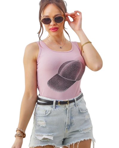 Royalfashion Damen Baumwolltanktop mit Kappe