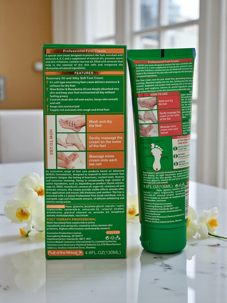 Stark feuchtigkeitsspendende und regenerierende Creme für Füße und trockene Fersen