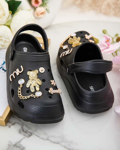 Royalfashion Damen-Gummi-Flip-Flops mit Fescas-Verzierungen