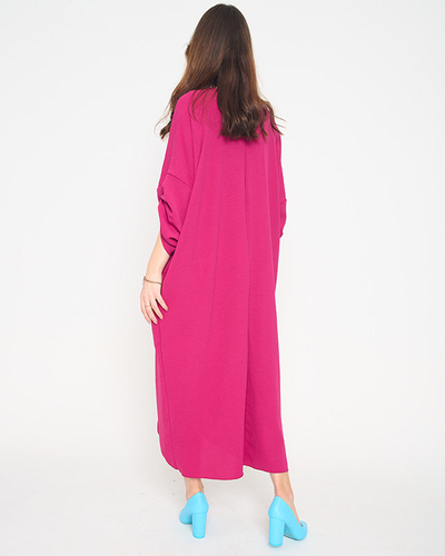 Oversize-Midikleid in Fuchsia für Damen - Kleidung