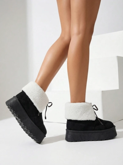 Royalfashion Damen Schnürschnee-Stiefel Wdeno