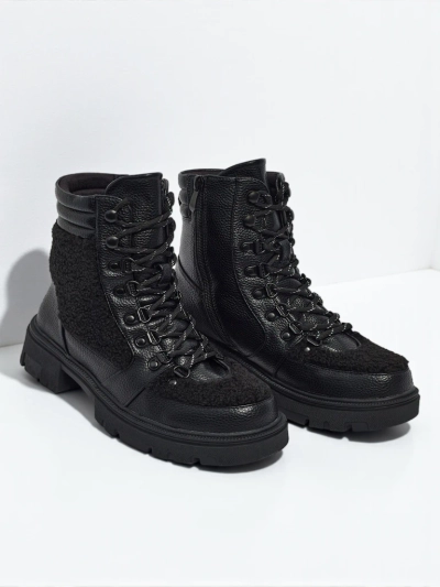 Damen Worker Boots mit Fell Ardella