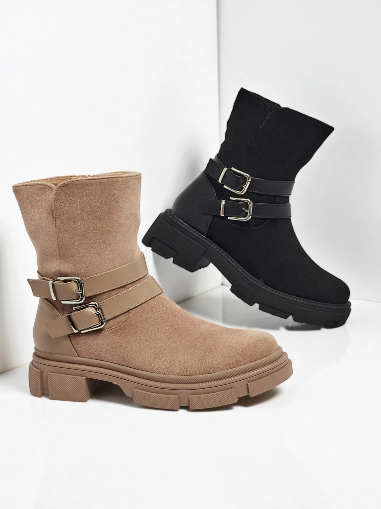 Höhere Damenstiefeletten aus Öko-Wildleder Callire