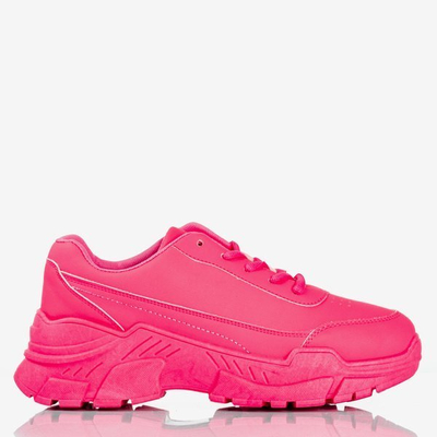 Neonrosa Damen-Sneakers auf einer massiven Lera-Sohle - Schuhe 1