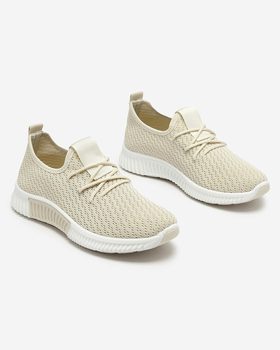 Beige Sportschuhe für Damen aus Stoff Vobbu- Footwear