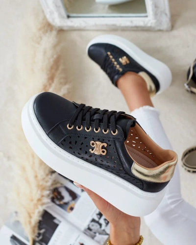 Royalfashion Damen sportliche durchbrochene Sneakers Jovixi