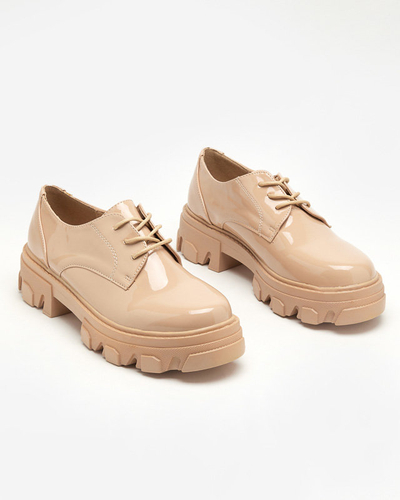 OUTLET Beige lackierte Damenschuhe Binotsi - Schuhe