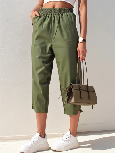 Royalfashion Einfache Damenstoffhosen 7/8