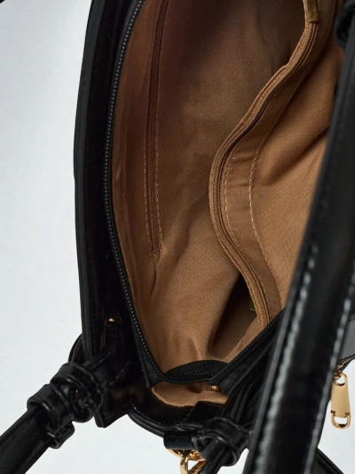 Damen Shopper Handtasche aus Öko-Leder Silent Raven