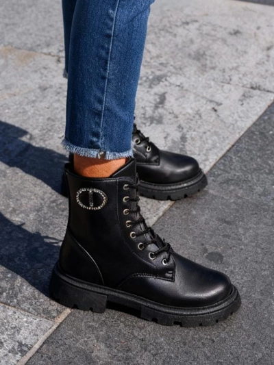 Royalfashion Eco-Leder Damen Knöchelstiefel Enoll