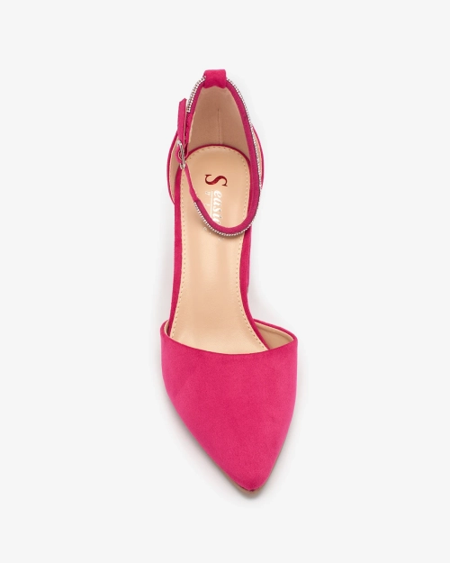 Жіночі туфлі-човники Royalfashion Fuchsia з цирконієм Britica