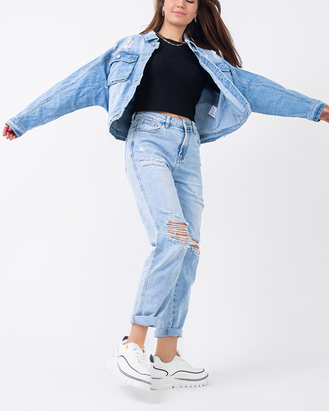 Blaue Jeansjacke für Damen - Kleidung