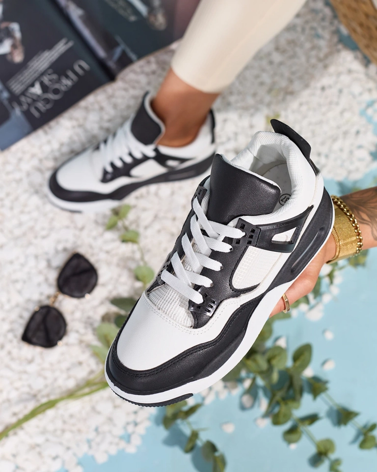 Schwarz-weiße Damen-Sportschuhe Evoile- Footwear