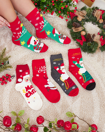 Royalfashion Damen-Weihnachtssockenset 5er-Pack