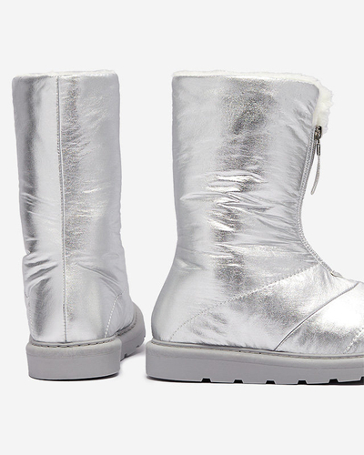 Silberne Damenschuhe a'la Schneestiefel Tirigga- Footwear
