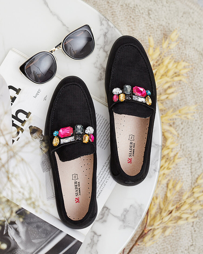 Royalfashion Damen durchbrochene Mokassins Mettele