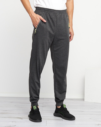 Dunkelgraue Jogginghose mit Taschen für Herren - Kleidung