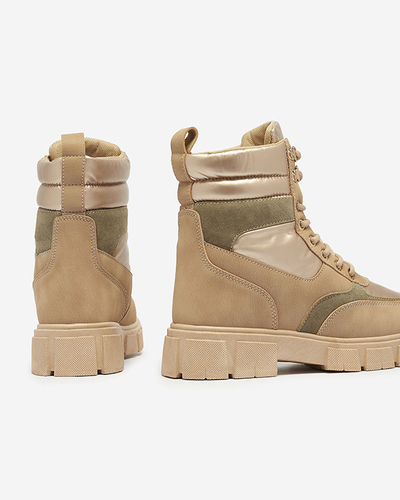 OUTLET Hellbraune unisolierte Damen Trapper Boots Kasemi - Footwear