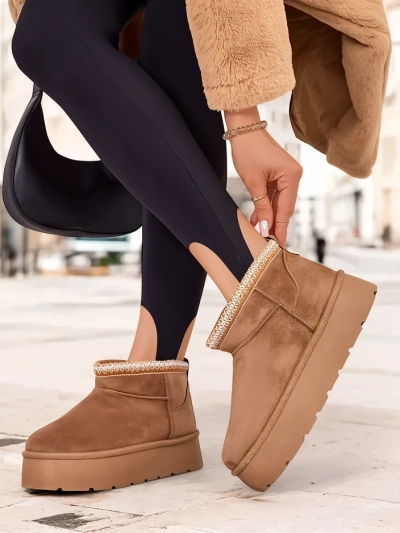 Royalfashion Damen Kurzstiefel a'la Schneestiefel Xoalla