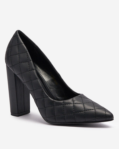 Royalfashion Чорні жіночі туфлі-човники з тисненням Torosa