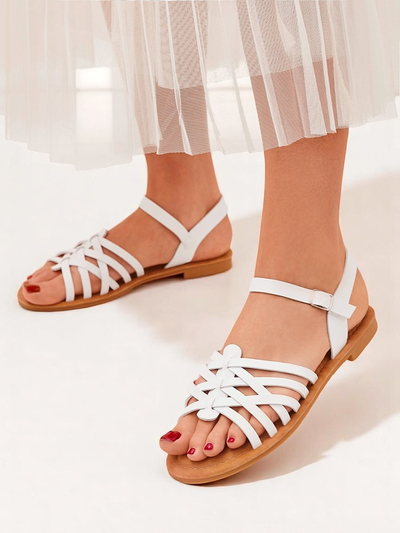 Royalfashion Damen-Sandalen mit dekorativen Riemchen Livia