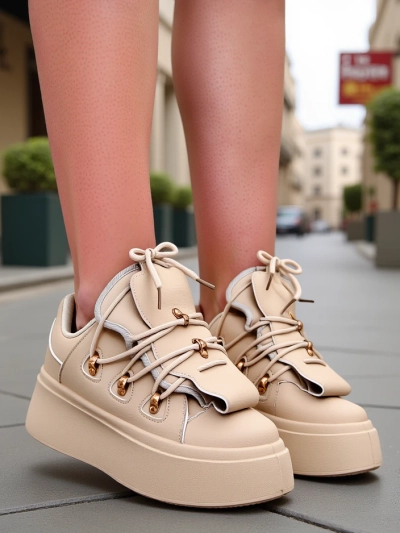 Royalfashion Damen Sneaker mit einer dekorativen Zunge Domatories