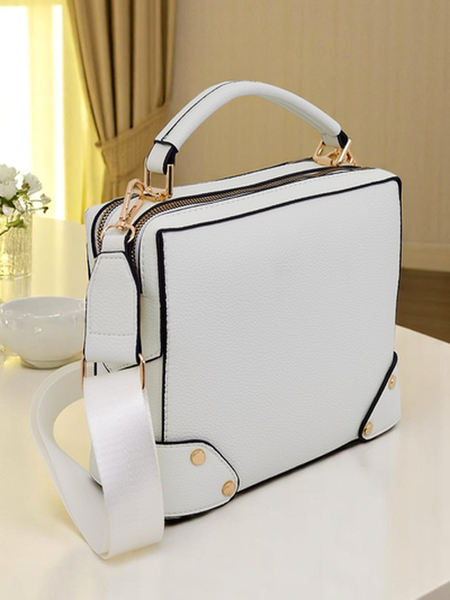 Royalfashion Kleine quadratische Handtasche aus Ökoleder Mila Box