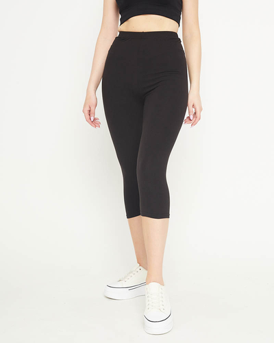 Schwarze 3/4-Leggings für Damen - Kleidung
