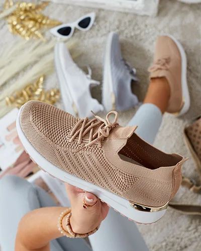 Royalfashion Damen Stoff Sportschuhe Amgent