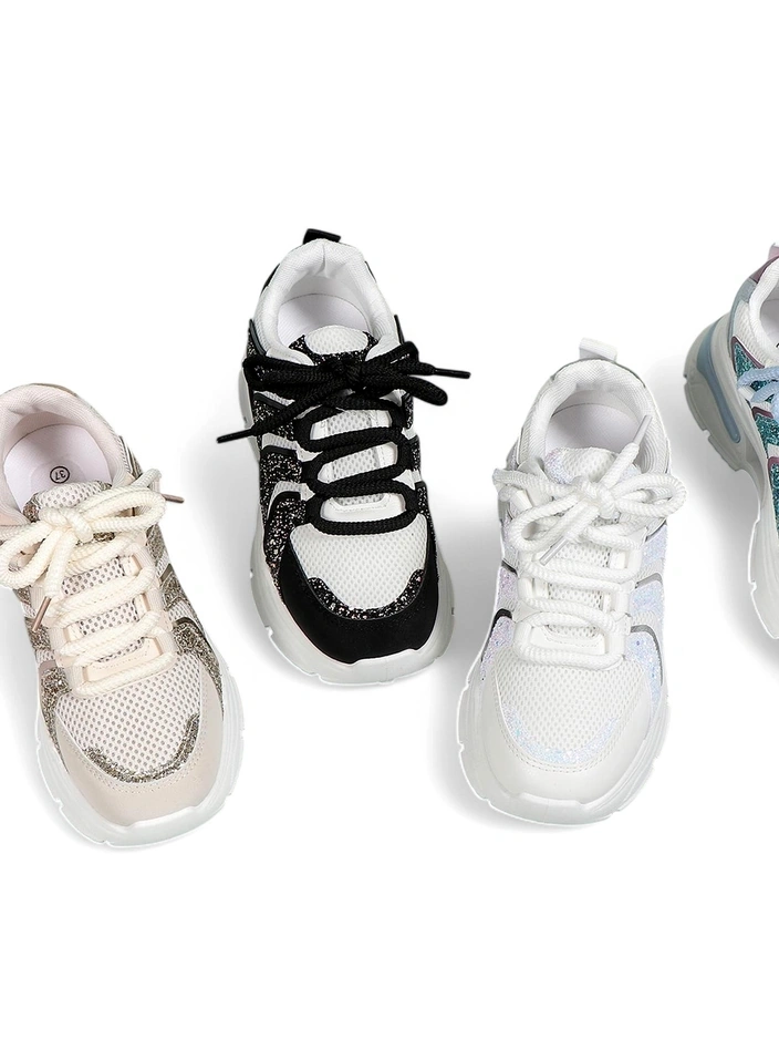 Royalfashion Damen Sportliche Plateau Sneakers Angello