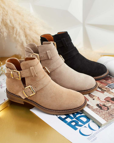 Royalfashion Damen Geronsa Ausschnittstiefel