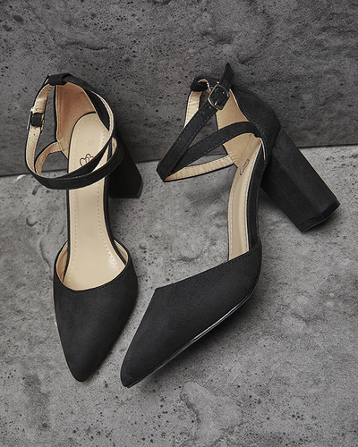 Чорні жіночі туфлі-човники на стійці Amagy- Footwear