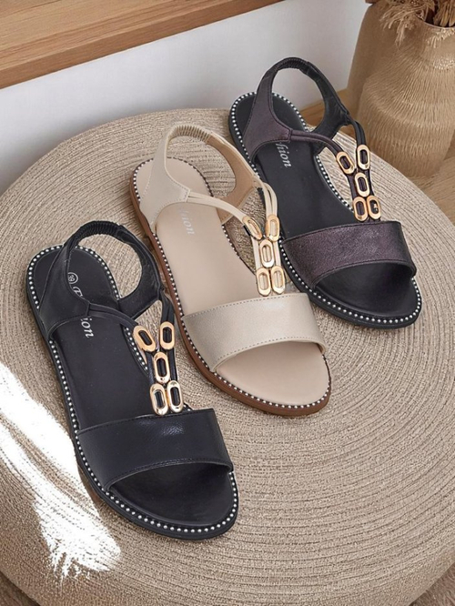 Royalfashion Жіночі сандалі з декоративними ремінцями Siena Glow