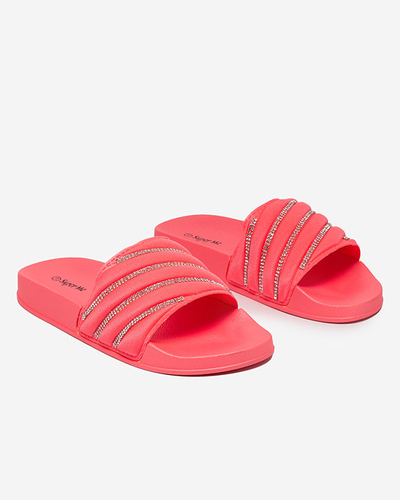OUTLET Koralle Damenhausschuhe mit Zirkonia Mytaris - Schuhe