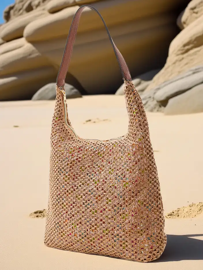 Royalfashion Große Strohsommertasche