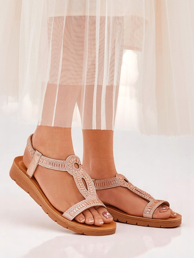 Royalfashion Damensandalen mit dekorativen Riemchen Ava Shine