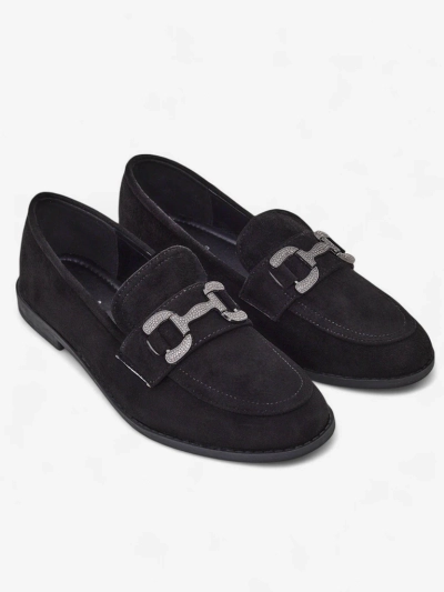 Royalfashion Elegante Damen-L Loafer mit Zirkonia-Dekoration Zante