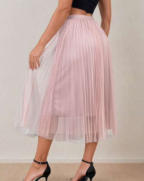 Жіноча двошарова спідниця міді Royalfashion