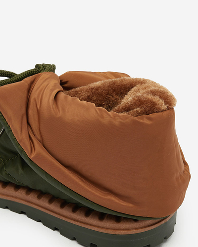 Royalfashion Damen Schlupf-Schneestiefel in grün Nevonsis