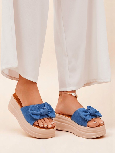Royalfashion Damen Plateau-Slides Givan