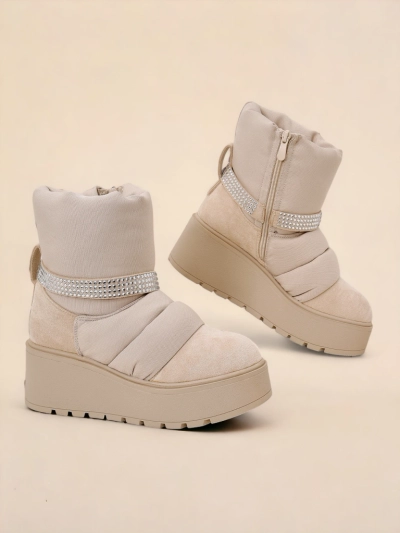 Royalfashion Damen Keilabsatz Schneestiefel Renosi