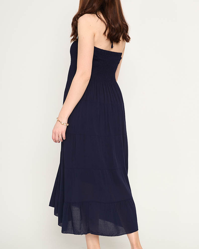Marineblaues Midikleid PLUS SIZE - Bekleidung