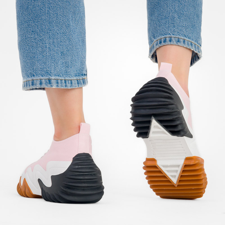 OUTLET Rosa Damenschuhe a'la Sneakers Wenova - Schuhe