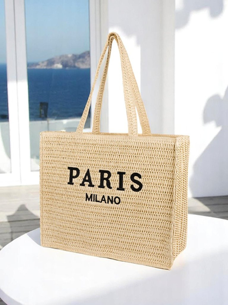 Royalfashion Велика жіноча солом'яна сумка Paris Milano Large