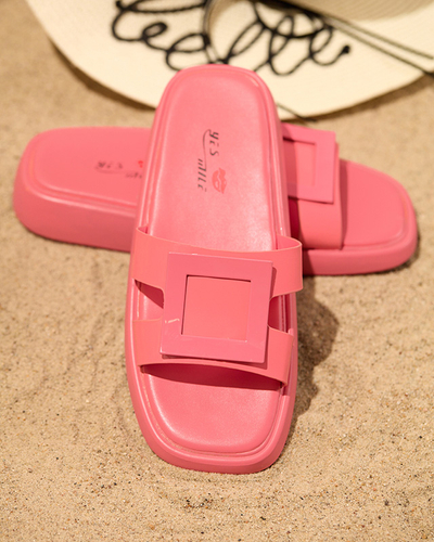 Жіночі коралові тапочки з орнаментом Zegor - Взуття