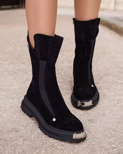 Royalfashion Damenstiefel aus Öko-Wildleder Homni