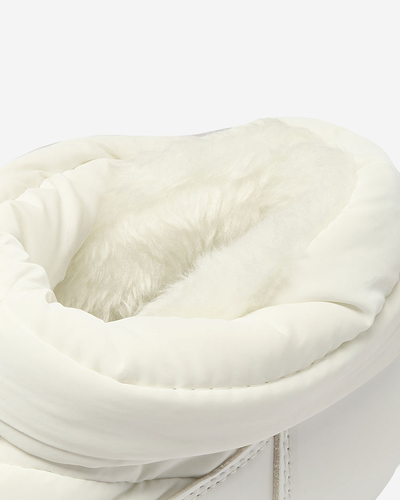 Royalfashion Damen Schlupf-Schneestiefel in weißer Farbe Ademra