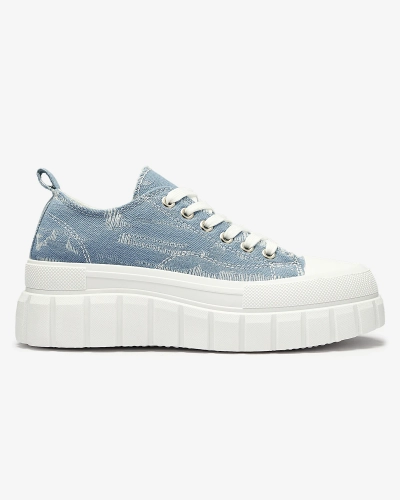 OUTLET Blaue Damen Plateau-Sneakers dexif - Schuhe