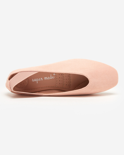 Pinke Damen-Ballerinas mit eckiger Kappe Lojara - Footwear