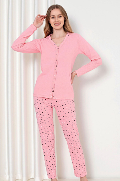 Royalfashion Damen Schlafanzug 2-teilig